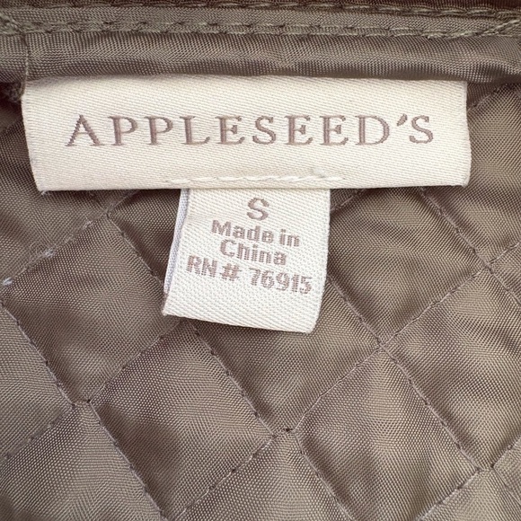 Appleseed’s Olive Green Size S Button & Zip Pockets Hiking Outdoor Cabincore - Picture 3 of 13